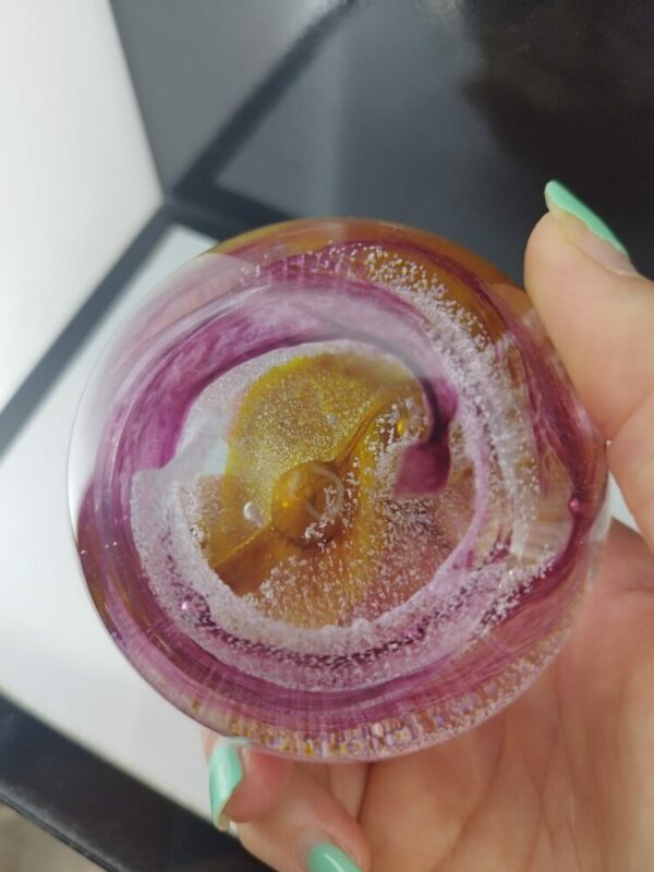Sulfure Tourbillons marrons et roses, signée CIG – Image 5