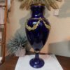 Vase d'époque Empire Bleu Royal porcelaine et bronze, antiquité.