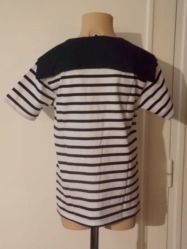 Tshirt Marinière enfant col matelot brodé Cherbourg – Image 5