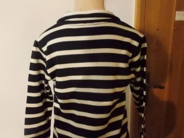 Pull marinière bouton bois brodé « Cherbourg » – Image 2