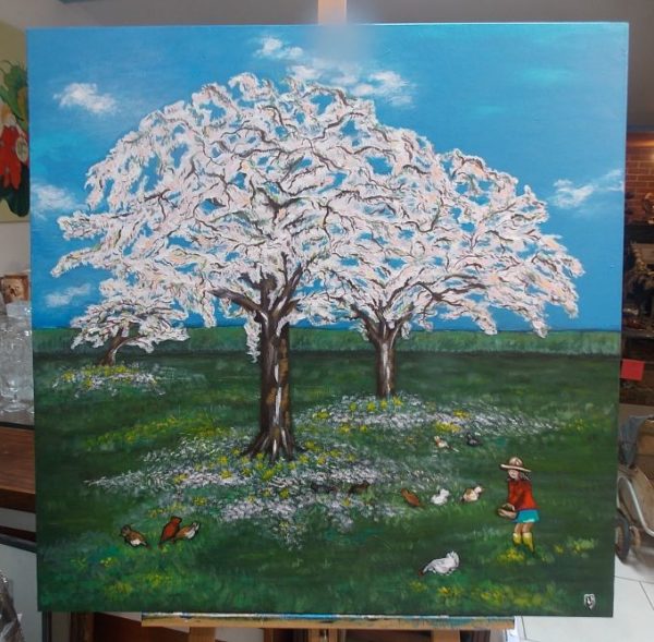 Tableau " Pommiers en Fleurs " par Lyna Phillips