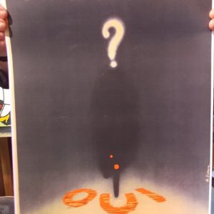 Reproduction d'anciennes affiches de la Sécu pour la prévention des accidents. N°060A Y a-t-il un cycliste ?