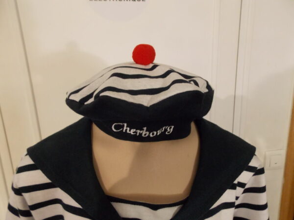 Béret brodé Cherbourg pour enfant uniquement