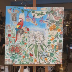 Tableau Le Perroquet Rouge de Lyna Phillips