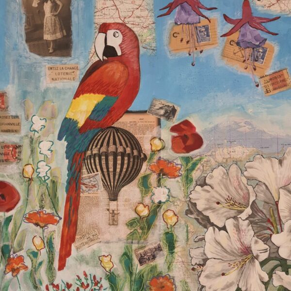 Tableau Le Perroquet Rouge de Lyna Phillips – Image 3