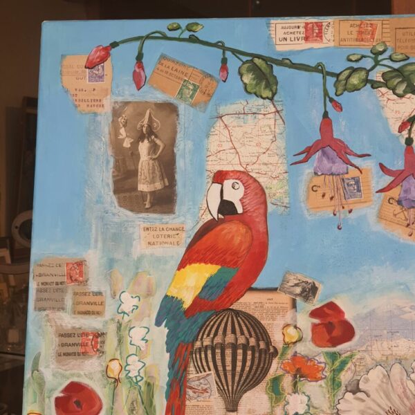 Tableau Le Perroquet Rouge de Lyna Phillips – Image 4