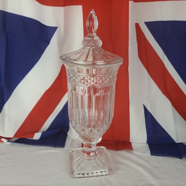Grande Bonbonnière en Cristal de 46 cm de haut