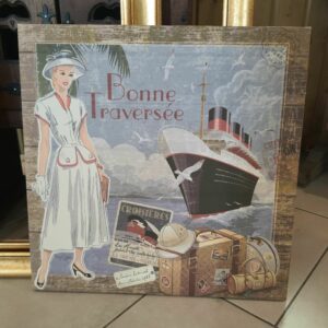 Tableau imprimé sur toile " Bonne Traversée de Cherbourg à New York "