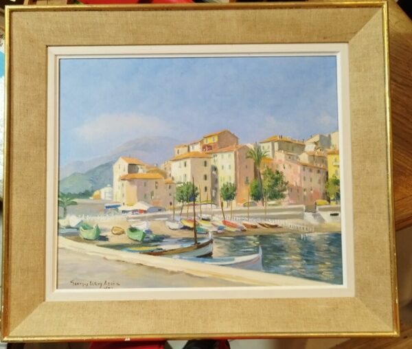 Tableau original Port de Méditerranée par Georges Leroy-Azena