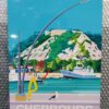 Plaque émaillée Souvenir de Cherbourg Bassin et Montagne du Roule !