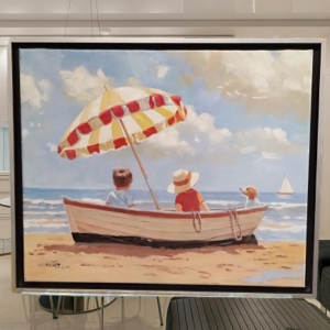 Tableau original de Francis Cristaux « Le Bonheur Simple ».