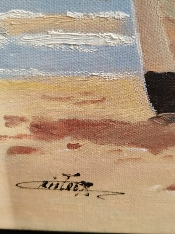 Tableau original de Francis Cristaux « Le Bonheur Simple ». – Image 3