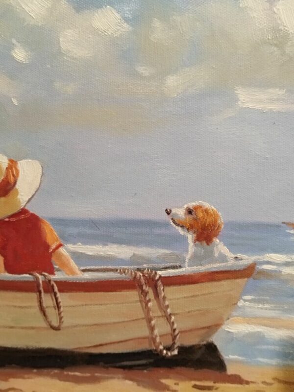 Tableau original de Francis Cristaux « Le Bonheur Simple ». – Image 2