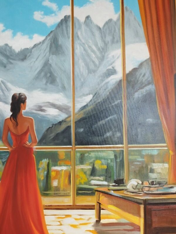 Tableau original de Giorgio Santini "Le Secret de la Montagne" – Image 4