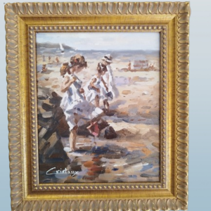 Tableau original de Francis Cristaux « Petite Fille à la pelle ».