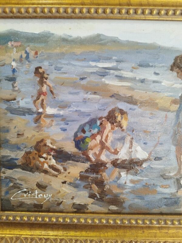 Tableau original de Francis Cristaux « Le Petit Bateau ». – Image 4