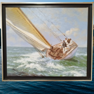 Tableau original de Robin intitulé Le Voilier