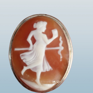 Broche Camée coquillage sculpté Ancien