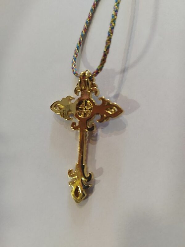 Collier avec Croix en Cristal Swarovski à dominante verte – Image 3