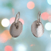 Paire de Boucles d'oreille en cristal Swarovski bleu, dormeuse ovale. – Image 4