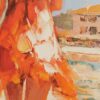 Tableau original de V. Turban " Promenade sur la plage ", grand format. – Image 4