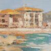 Tableau original de V. Turban " Promenade sur la plage ", grand format. – Image 5