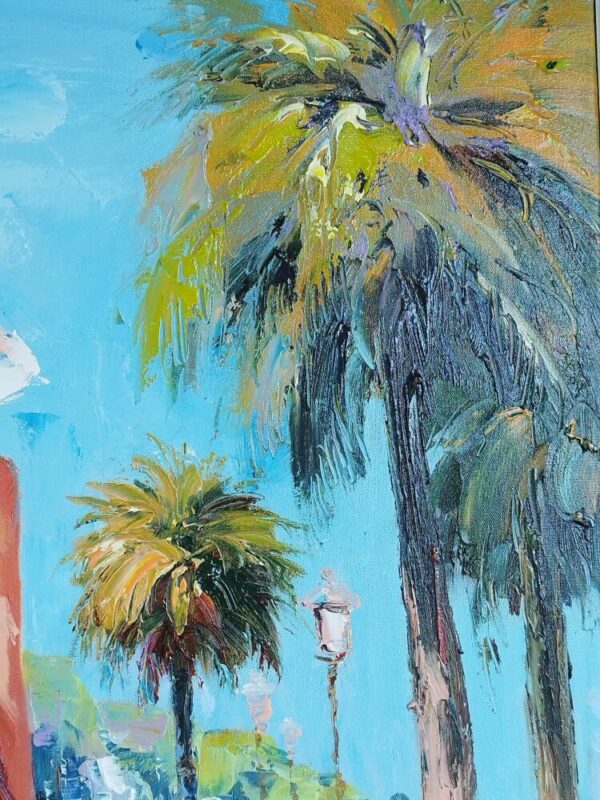 Tableau original de V. Turban " Promenade Romantique ", grand format. – Image 5
