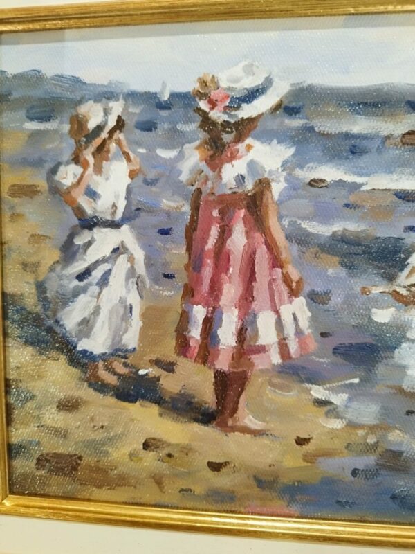 Tableau original de Francis Cristaux « à la Plage » – Image 2