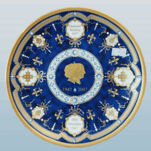 Ancienne Assiette de collection Reine Elizabeth II anniversaire de mariage