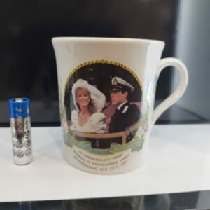 Mug vintage Mariage de Sarah Ferguson et Andrew. Angleterre.
