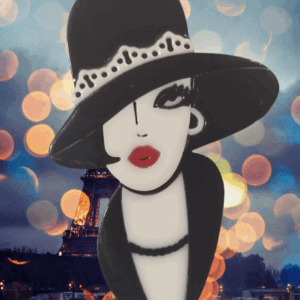 Broche visage de Femme Art Déco